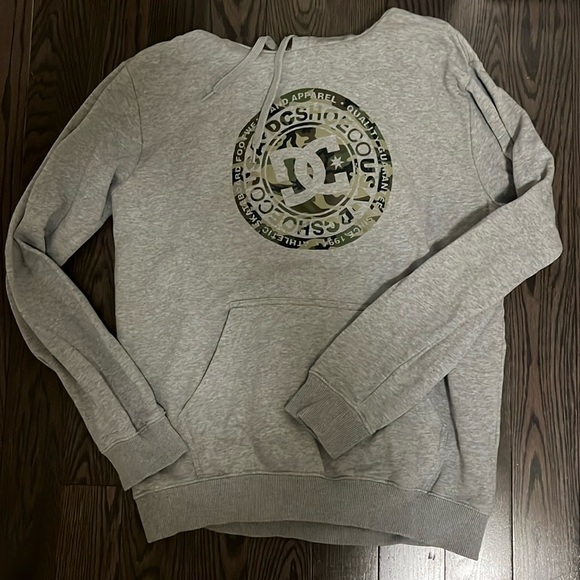 DC shoes hoodie - grey with camo branding - Picture 1 of 10